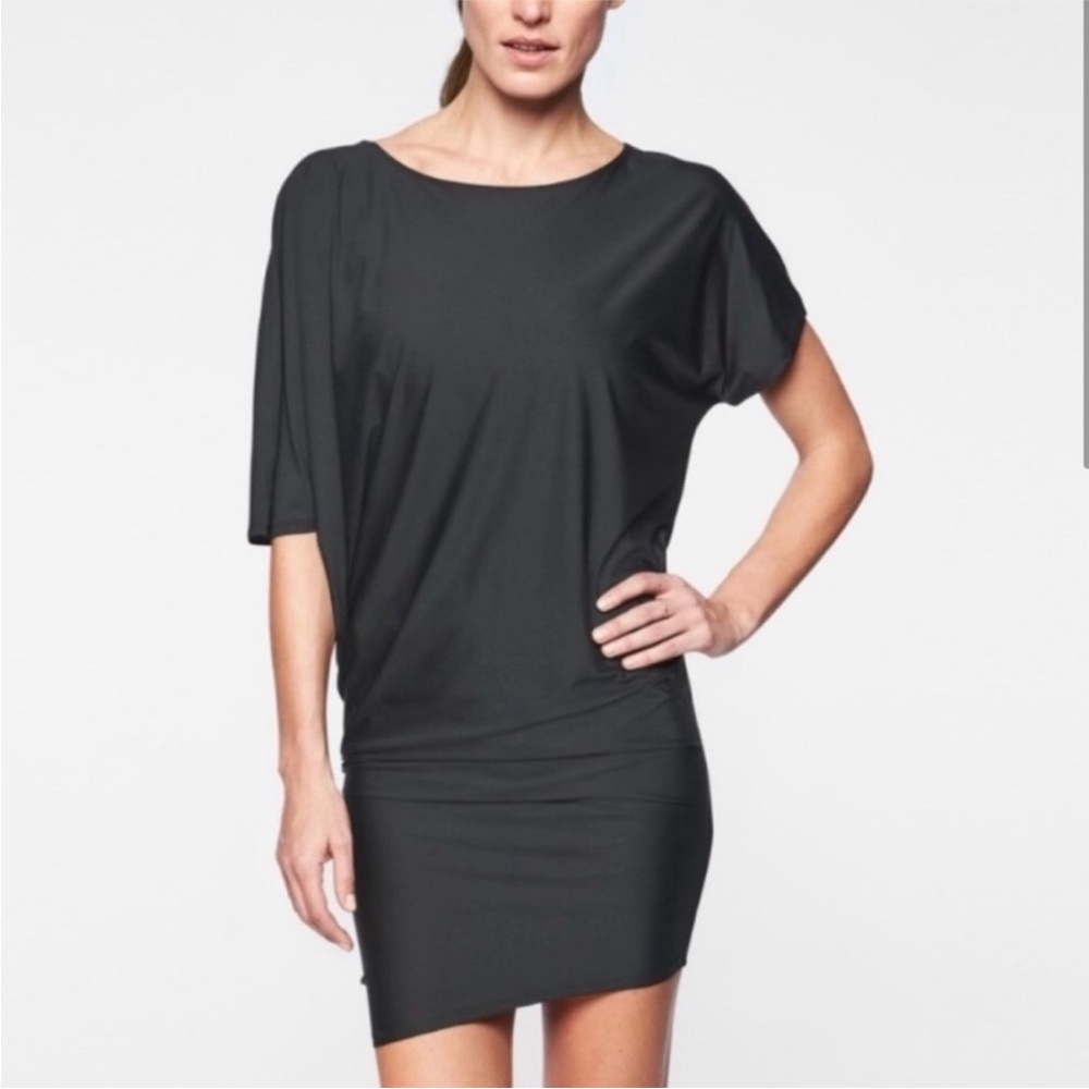NEW Athleta Chic Navy Asymmetrical Dress